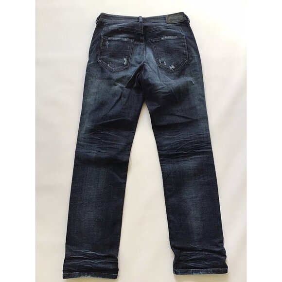 $228 Diesel Women’s Reen Regular Straight Jeans 0844T Distressed Size W-27 - Picture 5 of 11